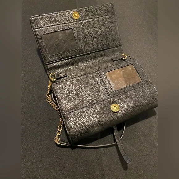 Steve Madden Black Cross Body with Gold Accents - Picture 4 of 6